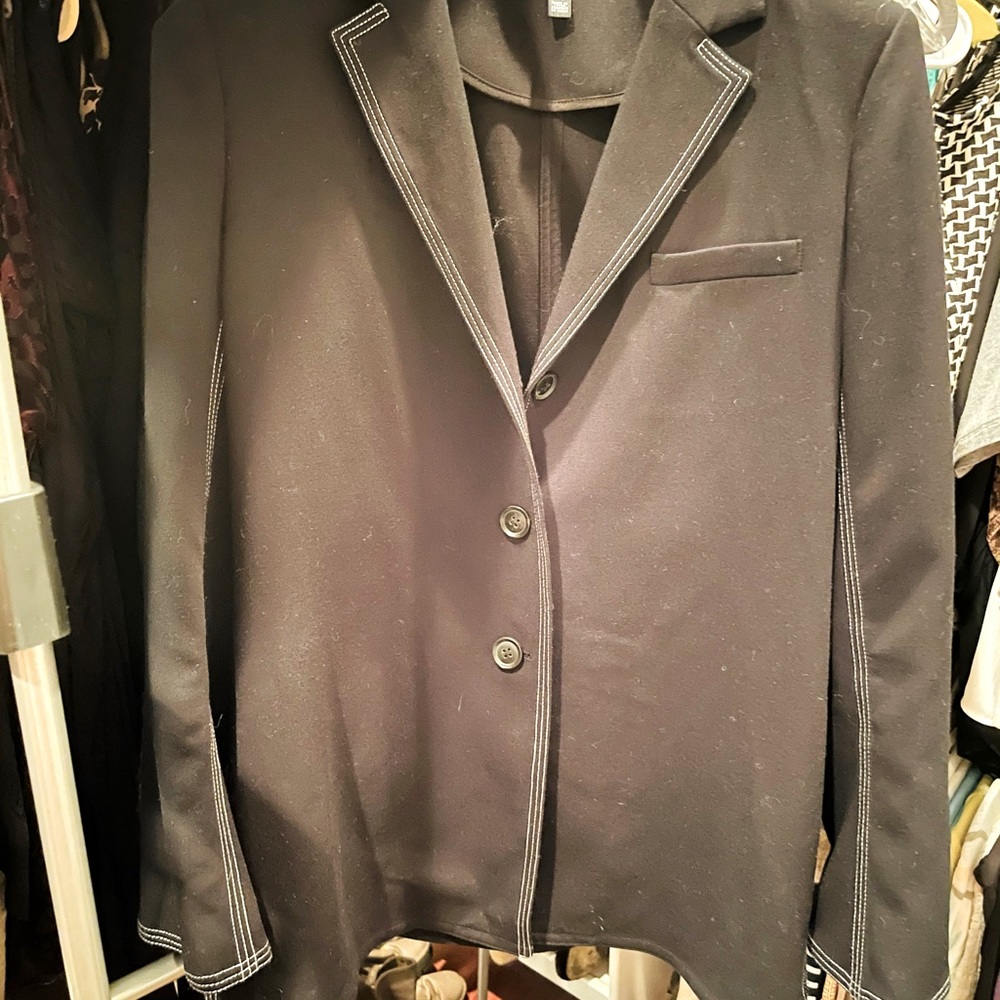 Ellen Tracy Car Coat Blazer, perfect condition. Contrast white stitching.